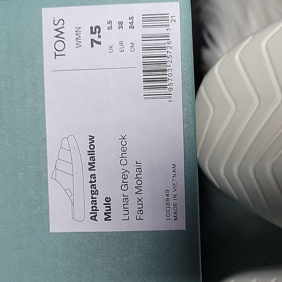 Toms Alpargata Mallow Mule - Lunar Grey Check - Picture 8 of 8